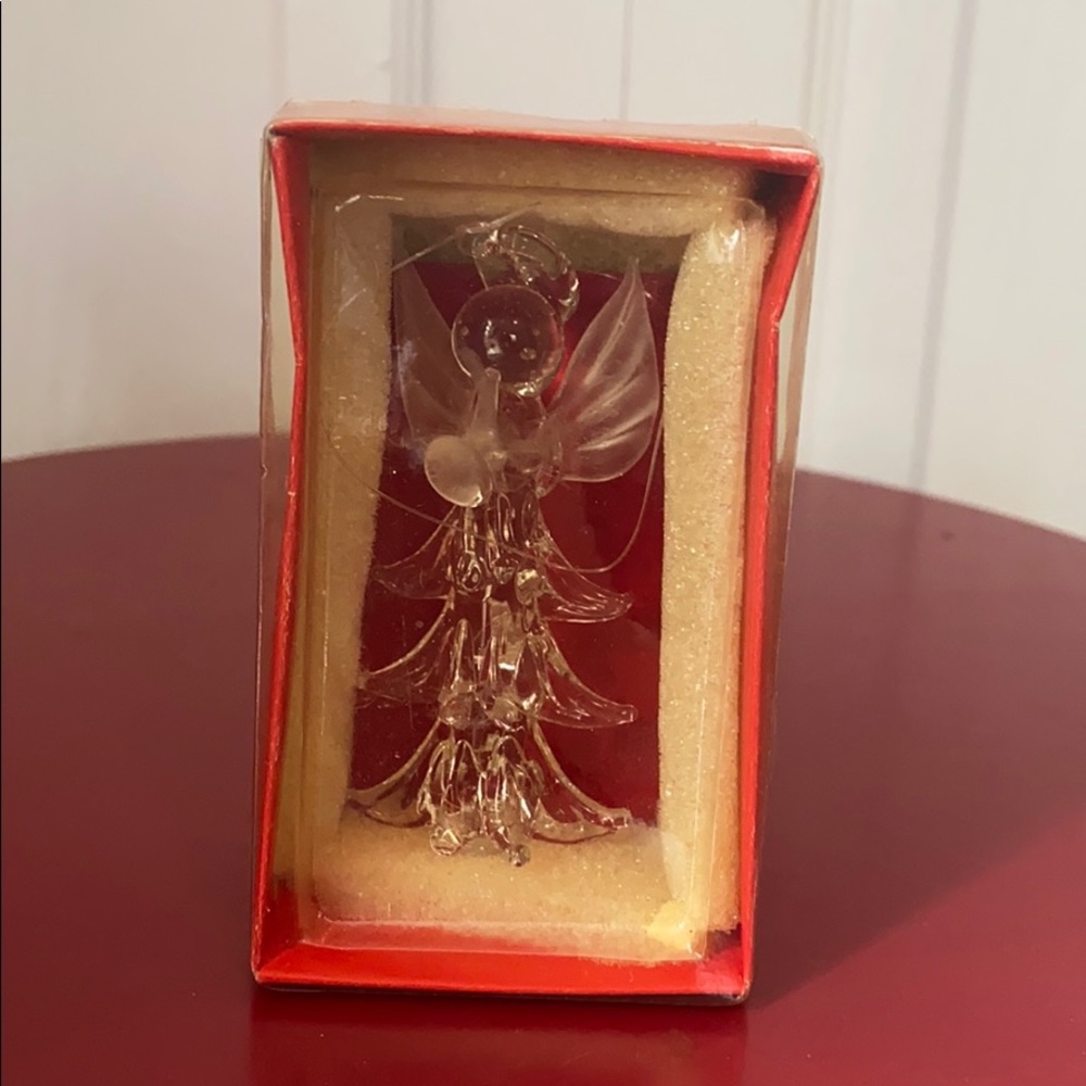 Vintage glass Angel Christmas ornament
